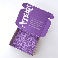 Boîtes d'expédition en carton ondulé violet personnalisées avec impression offset pour la vente au détail d'accessoires de mode et les solutions de marques e-commerce