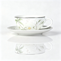 Ensemble tasse et soucoupe à café en céramique classique de Jingdezhen, design Aube de printemps, tasse et soucoupe à expresso en porcelaine, nouveau style chinois, écologique