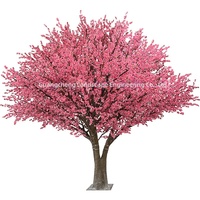 Grand arbre artificiel réaliste en fleurs de cerisier rose en soie pour la décoration de mariages, événements, restaurants commerciaux – Vente directe usine