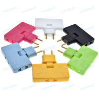 Adaptateur de voyage sans fil multi-prises rotatif UE, convertisseur de prise rotatif 180 degrés, une entrée trois sorties, mini et fin