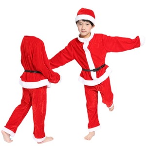 Children's Christmas Costume Santa Outfit Red White Set Performance Dance Wear For <b>Boys</b> Girls Holiday Party Dress <b>Up</b> Clothes - Product Image 5