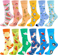 Chaussettes fantaisie pour hommes, colorées, à motif de fruits et d'animaux, amusantes, avec logo personnalisé, anti-fongiques, pour le sport, avec grip, pour le football