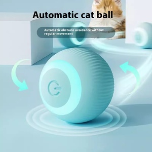 Elektrikli Akıllı Dönen Top Kedi Oyuncağı Çevre Dostu Isırmaya Dayanıklı Kendi Kendine Eğlence Sıkıntı Giderici Klasik Silikon Evcil Hayvan Oyuncağı Köpekler - Product Image 1