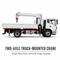 Grue sur camion à flèche hydraulique en acier renforcé pour projets à l'étranger et services de levage de matériaux à l'exportation