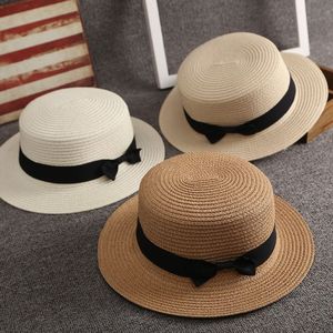 Chapeau de soleil en fourrure à dessus plat pour femme, style français, petit chapeau de soleil simple et élégant pour les vacances - Product Image 1