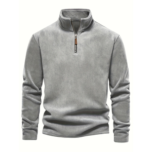 Maglione da <span class=keywords><strong>Uomo</strong></span> Trendy in Pile a Doppia Faccia, Manica Lunga, Versatile, Collo Alto, Abbigliamento Autunno-Inverno - Product Image 2
