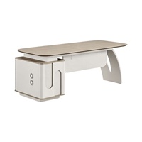 Dernière Nouveauté : Bureau de Direction Moderne et Élégant en PVC et Bois avec Panneaux – Poste de Travail Simple et Luxueux