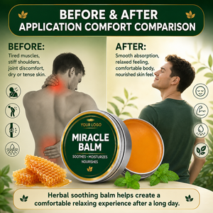 Bálsamo profesional para el cuidado del cuerpo, cuidado relajante, sensación ligera, alivia las molestias en las articulaciones, confort muscular, bálsamo milagroso de cera de abejas para la piel seca - Product Image 2