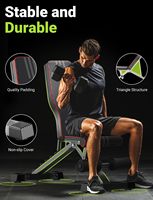 Banc de musculation multifonctionnel réglable en acier allié pour entraînements complets du corps, pliable et portable pour la maison