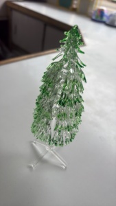 Décoration de Noël en verre soufflé à la main, style Murano, représentant un arbre miniature moderne, pour table, objet d'art et de culture - Product Image 6