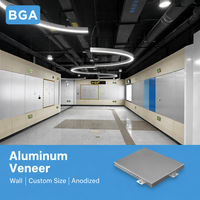 Panneaux muraux en aluminium anodisé, panneaux décoratifs en métal, revêtement mural en aluminium pour bureau