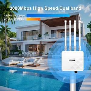 KuWFi APH3000 WiFi 6 11AX 3000Mbps esterno AC con porta SFP + Gigabit Ethernet supporto DC porta <span class=keywords><strong>360</strong></span> ° punto di accesso all'aperto - Product Image 3