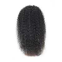 Perruque bandeau en cheveux humains vierges brésiliens non traités, pas chère, sans dentelle, bouclée crépue, en stock