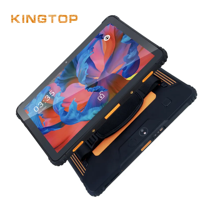 Kingtop Tablet Robusto de Classe Industrial 10 Polegadas Tela de Toque do Leitor de Código de Barras Tablet Robusto IP68 à Prova D 'Água