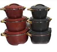 Olla Térmica de Gran Tamaño y Calidad Premium, 2.5L 4.5L 6.5L, Juego de Ollas Aisladas con Interior Metálico para Banquetes