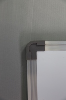 Tableau blanc effaçable à sec en acier laqué magnétique avec cadre en aluminium, taille personnalisable, fixation murale, logo personnalisé accepté AW01
