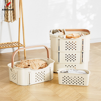 Panier de rangement pour vêtements Xinhang, écologique, en PP durable, gain de place, avec poignées, grande capacité, pour la salle de bain, les vêtements sales