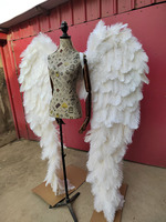 Costume taille adulte grande aile d'ange en plumes d'autruche blanche à vendre ailes pour la décoration