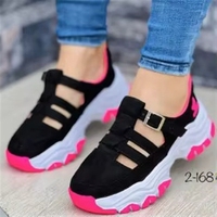Chaussures plates décontractées pour femmes avec semelle épaisse et bout rond