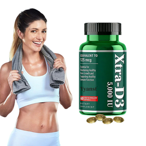 Vitamina D3 de marca privada de alta calidad. Apoya la salud de los dientes, los huesos y el corazón, aumenta la inmunidad, apoya la defensa del cuerpo. Cápsulas blandas. - Product Image 1