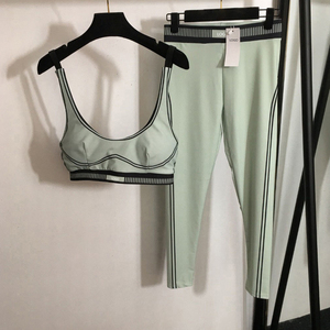 Nuevo Conjunto de 2 Piezas de Leggings de Yoga y <span class=keywords><strong>Pilates</strong></span>, Elásticos, Sin Costuras, Acanalados, de Alta Calidad <span class=keywords><strong>para</strong></span> Mujer - Product Image 5