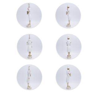 Udeco Mới Độc Đáo Trắng Giáng Sinh Óc Chó Người Lính Đồ Trang Trí Nhựa Giáng Sinh <span class=keywords><strong>Nutcracker</strong></span> Bức Tượng Cho Quà Tặng Trang Trí Nội Thất - Product Image 3