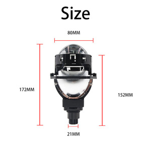 Lente LED de Doble Haz PL4 de Cristal Azul para Faros Delanteros de Coche, Actualización de 30000LM 6500K 12V 60W, Ajuste Universal para Reequipamiento - Product Image 1