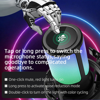 Microphone à condensateur RGB pour diffusion en direct, microphone USB pour jeux avec support de bureau pour l'enregistrement de podcasts, PC, smartphone