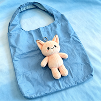 Nouveau Sac en Peluche Portable 2026 avec Porte-clés Renard Mignon en Peluche, Sac à Main Écologique Réutilisable avec Mini Animal en Peluche