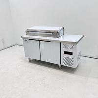 Réfrigérateur à salade à température unique en acier inoxydable 304 de qualité alimentaire, personnalisable pour une utilisation en cuisine commerciale