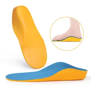 Penopang Lengkungan Tinggi Orthotic Insole Permukaan Jala Pu Kaki Datar Menghilangkan Rasa Sakit Sol Olahraga Anak