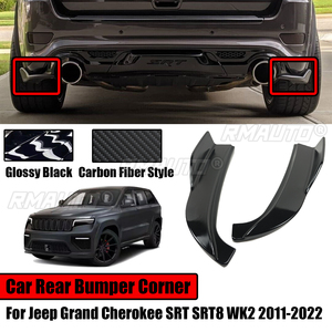 2PCS for Jeep Grand Cherokee 2011-2022 SRT SRT8 WK2 Glossy Black <b>Car</b> Rear Bumper Side Corner Splitters Aprons Spolier <b>Diffuser</b> - Product Image 1