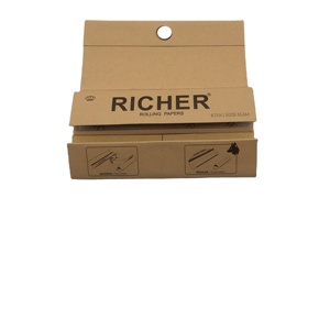 Custom <b>Rolling</b> Paper King Size Slim 32 Booklets Unbleached Brown White Slow Burning 13 GSM Magnetic 3 in 1 OEM Wholesale - Product Image 3