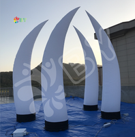 Columna inflable de decoración 2M Alto inflable Lune Color blanco Pilar de luna creciente inflable