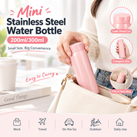 Botol Termos Mini 200ml 300ml Custom, Portabel, Bebas BPA, Stainless Steel, Vakum Terisolasi, untuk Aktivitas Luar Ruangan