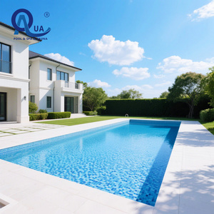 Blue Mosaic <b>Tile</b> Swimming Pool Liner Rectangle&Customized Waterproof Durable Easy Install Outdoor and Indoor Pool <b>Cover</b> - Product Image 4