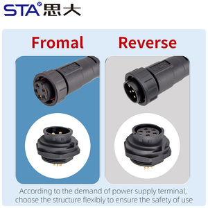 E13 Bayonet overmolded lĩnh vực cài đặt không thấm nước IP67 cắm nam nữ thẳng nối 2-18 pins 13/16 ''-28uns vít - Product Image 6