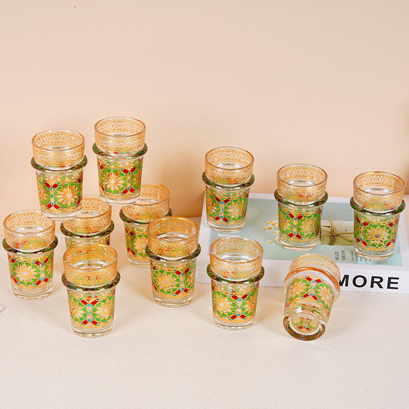 Moroccan Tea Cups Glass Ceramic Set Eco-Friendly