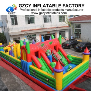 Grand château gonflable gonflable gonflable toboggan sec grand château gonflable amusant ville sautant - Product Image 5