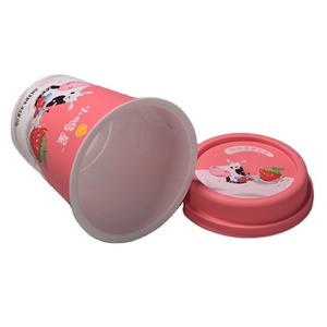 Fabricant emballage IML <span class=keywords><strong>de</strong></span> qualité alimentaire impression personnalisée colorée ronde pp récipient <span class=keywords><strong>de</strong></span> yaourt en plastique boîte <span class=keywords><strong>de</strong></span> yaourt avec cuillères - Product Image 4