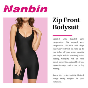 NANBIN Nouveau Design <span class=keywords><strong>Body</strong></span> Sculptant à Décolleté en V Profond, Longueur Mi-Cuisse, Bretelles Arrière Réglables, Effet Amincissant sur la Taille et le Bas du <span class=keywords><strong>Dos</strong></span>, Sculpteur Corporel Complet - Product Image 2