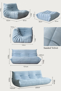 Minimalist Corduroy Lazy <b>Sofa</b> for Living Room Compressed Boneless <b>Sofa</b> Home Furniture 1 2 3 Seater Sectional <b>Sofa</b> Set - Product Image 2