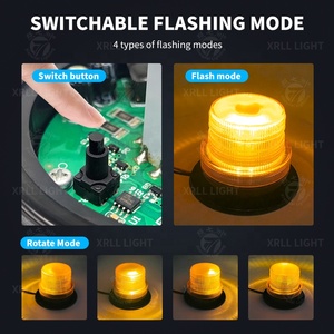 ไฟฉุกเฉินรถบรรทุก ไฟแฟลช สีขาว สีเหลืองอำพัน สีแดง สีน้ำเงิน 12 โวลต์ ไฟสโตรบติดหลังคา ไฟเตือน ไฟหมุน ไฟ LED สำหรับรถแทรกเตอร์ - Product Image 5