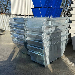 Bennes de levage frontales en métal de haute qualité pour l'extérieur, pour le traitement des déchets, empilables, machine de stockage de déchets, bennes de levage robustes - Product Image 1