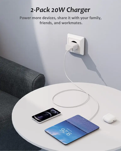 20W USB C อะแดปเตอร์ปลั๊กยุโรปอย่างรวดเร็วสำหรับ iPhone 14/14 pro/ 14 Pro max/ 14 plus/ 13 airpods แผ่นชาร์จ usbc - Product Image 5