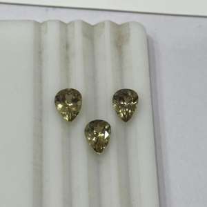 Diasporas naturelles pierres précieuses poire coupe calibrée lâche trois pièces ensemble couleur naturelle changeante diaspore turque - Product Image 3