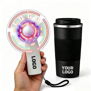 Ventilador LED Portátil Personalizado con Mensaje, para Fiestas, Bodas, Negocios, Promociones, Eventos, Regalos, Conciertos, Publicidad - Product Image 1