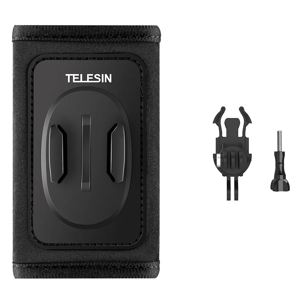 TELESIN Backpack Strap Mount with 360 Rotary J hook Mount Compatible with GoPro Hero 10/9/8/7/DJI/Insta360 Action Camera