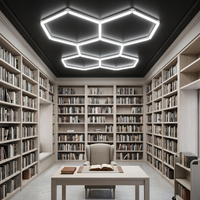 Conception personnalisable, lumière hexagonale modulaire à haut lumen 6500K, assemblage DIY, câble de suspension, coin lecture, lampes LED hexagonales