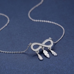 925 de plata esterlina amor eterno mejores amigos <span class=keywords><strong>para</strong></span> <span class=keywords><strong>siempre</strong></span> pluma COLLAR COLGANTE - Product Image 3